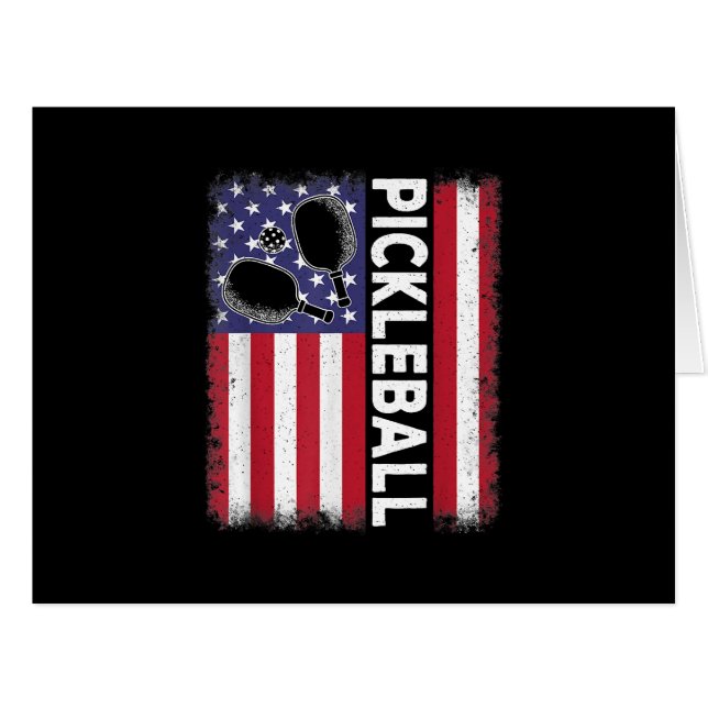 Pickleball American Flag Funny Pickleball Lover Vi (Front Horizontal)
