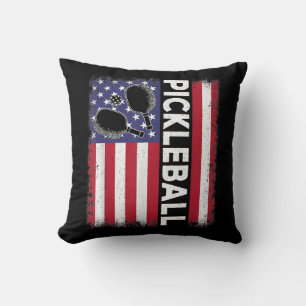 Pickleball American Flag Funny Pickleball Lover Vi Cushion