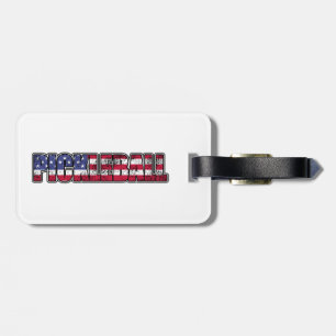 Pickleball American Flag Luggage Tag