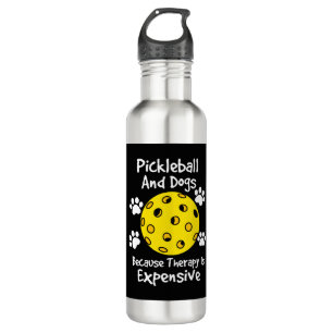 Pickleball And Dogs Because Therapy Is Expensive 710 Ml Water Bottle