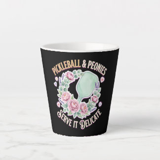 Pickleball And Peonies Serve It Delicate Latte Mug