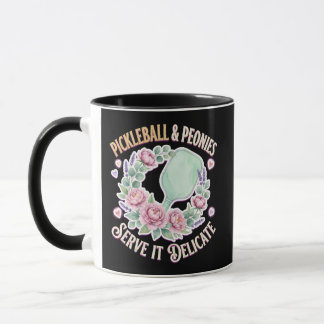 Pickleball And Peonies Serve It Delicate Mug