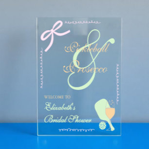 Pickleball and Prosecco Bridal Shower Acrylic Sign