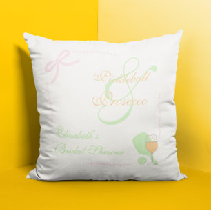 Pickleball and Prosecco Bridal Shower Cushion