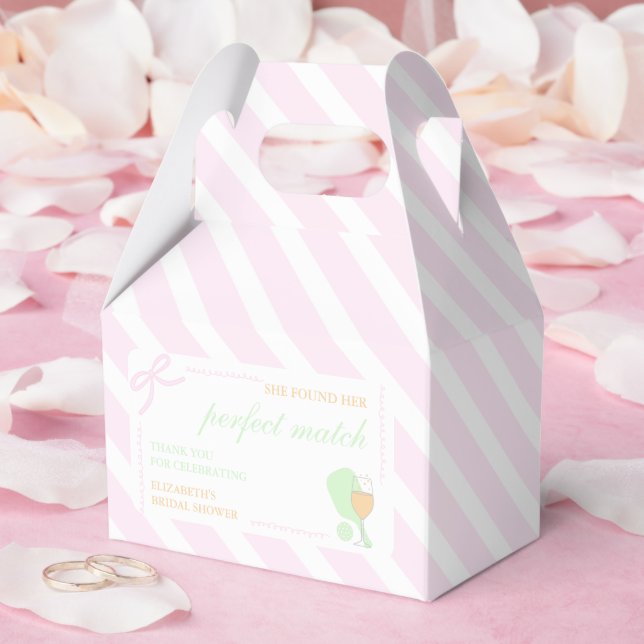 Pickleball and Prosecco Bridal Shower Favour Box (Wedding)