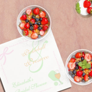 Pickleball and Prosecco Bridal Shower Napkin