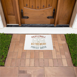Pickleball and Retirement It's A Perfect Match Doormat