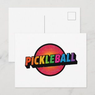 Pickleball annoucement card design black and white