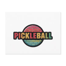Pickleball annoucement card design black and white