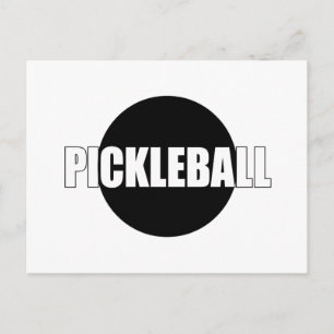 Pickleball annoucement card design black and white