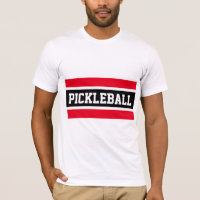 PICKLEBALL Athletic Bold Bright Red Black Stripes