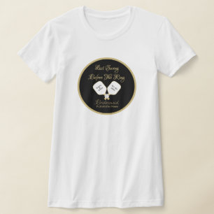 Pickleball Bach Party Wedding Weekend Gold & White T-Shirt