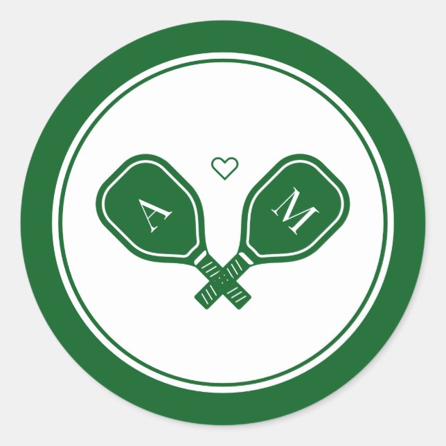 Pickleball Bachelorette Classic Round Sticker (Front)