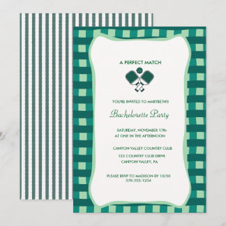 Pickleball Bachelorette Party Invitation
