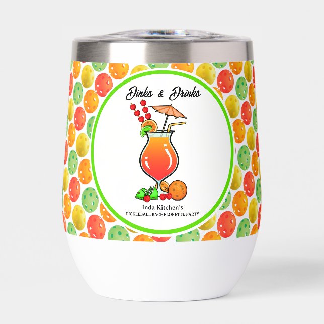 Pickleball Bachelorette Wedding Dinks & Drinks (Front)