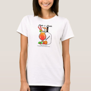 Pickleball Bachelorette Wedding Dinks & Drinks T-Shirt
