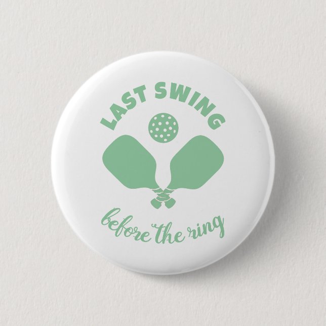 Pickleball Bachelorette Weekend 6 Cm Round Badge (Front)