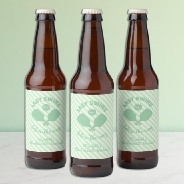 Pickleball Bachelorette Weekend Beer Bottle Label (Creator Uploaded)