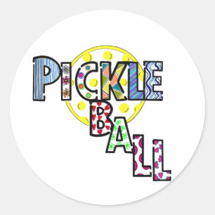 Pickleball bag tote classic round sticker