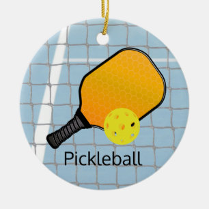 Pickleball Ball Paddle Design Ornament