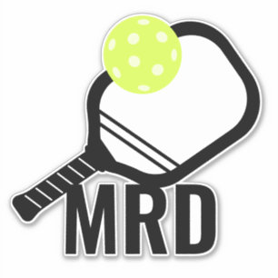 Pickleball Ball + Paddle Monogram Initials