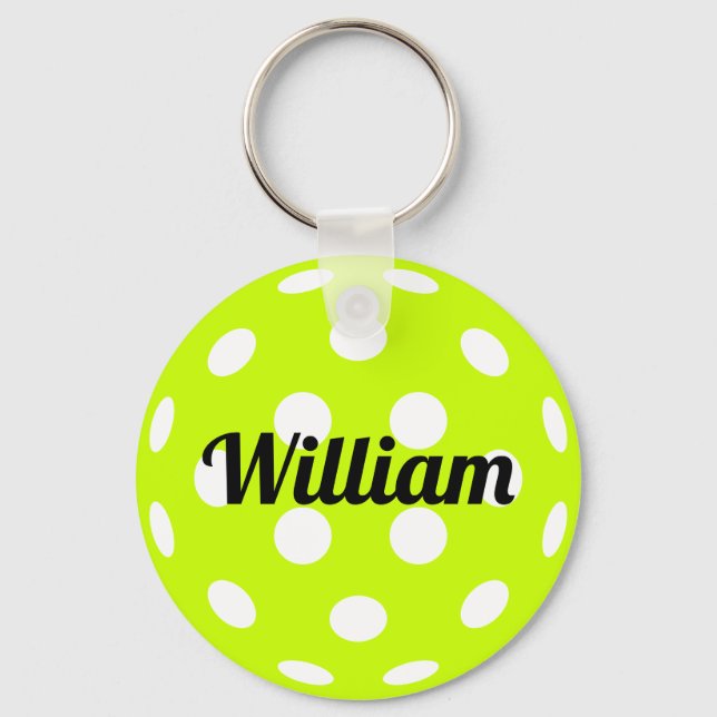 Pickleball Ball Personalised Name Key Ring (Front)