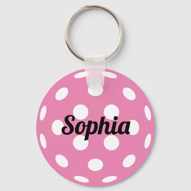 Pickleball Ball Personalised Name Key Ring (Front)