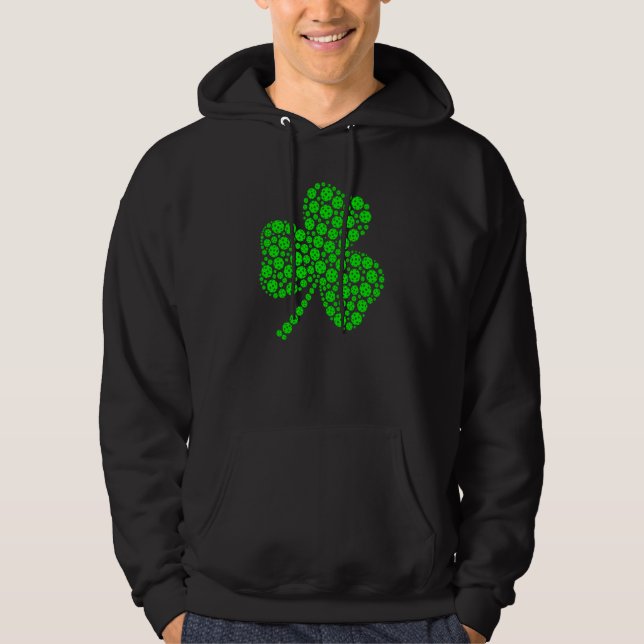 Pickleball Ball Shamrock C St Patrick's Day Men Hoodie (Front)