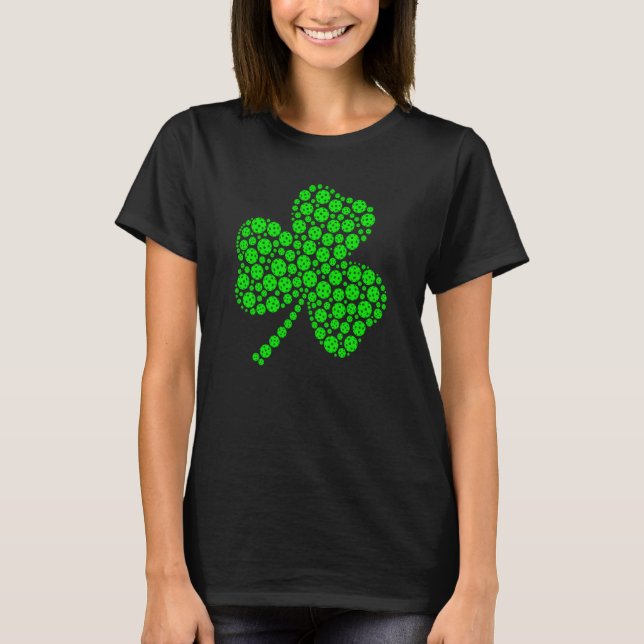 Pickleball Ball Shamrock C St Patrick's Day Men T-Shirt (Front)