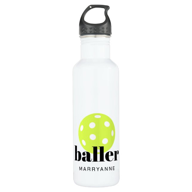 Pickleball Baller Personalised  710 Ml Water Bottle (Front)