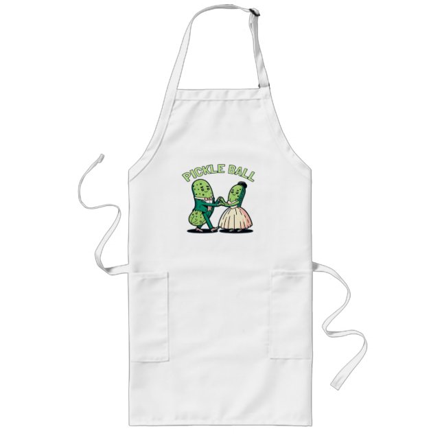 Pickleball Ballroom Dancing Long Apron (Front)