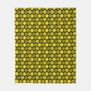 Pickleball Balls, Yellow Pickleballs on Black Fleece Blanket