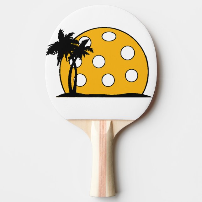 Pickleball Beach Sunset Ping Pong Paddle (Front)