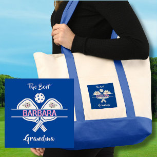 Pickleball Best Grandma Paddles First Name    Tote Bag