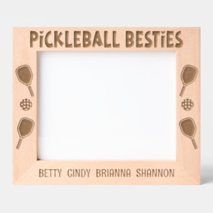 Pickleball Besties Group of Pickleball Friends Etched Frames