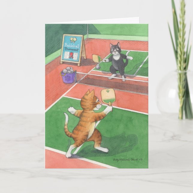 Pickleball Birthday Bud & Tony Notecard (Front)