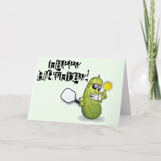 Pickleball birthday card (Front)