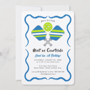 Pickleball Birthday Celebration Sports Party Invitation
