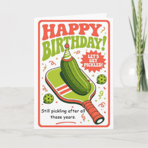 Pickleball Birthday Funny Pickle Humour Card
