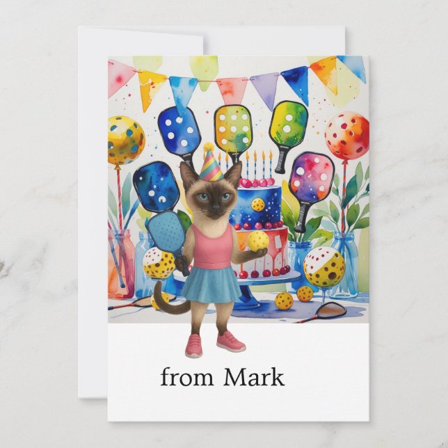 Pickleball Birthday Greeting (Front)