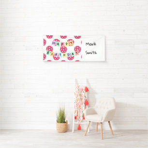 Pickleball Birthday Party  Banner