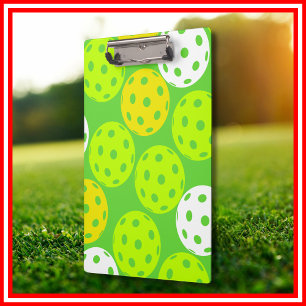 Pickleball Birthday Party Cute Green Sports Clipboard
