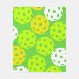 Pickleball Birthday Party Cute Green Sports Fleece Blanket