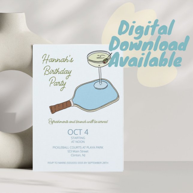 Pickleball birthday party  invitation (Creator Uploaded)
