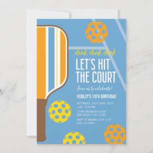 Pickleball Birthday Party Invitation • Dink Dink