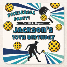 Pickleball Birthday Party Retro Vintage Player