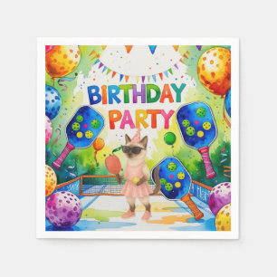 Pickleball Birthday Party themed Napkin