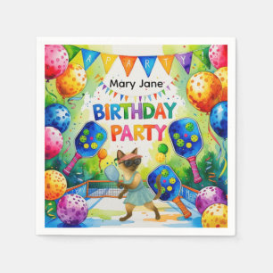 Pickleball Birthday Party themed Napkin