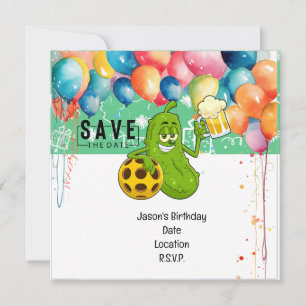 Pickleball Birthday Save the Date for Party  Invitation