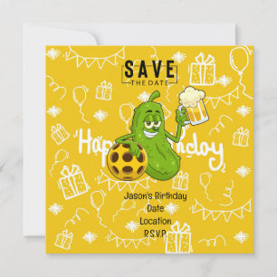 Pickleball Birthday Save the Date for Party  Invitation
